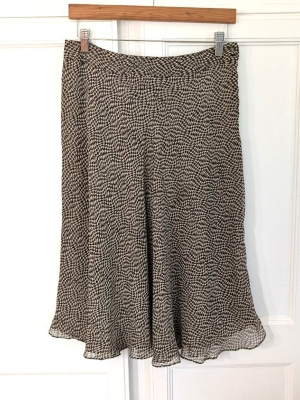 Like New JNY 100% Silk A-Line Midi Skirt Size 8P